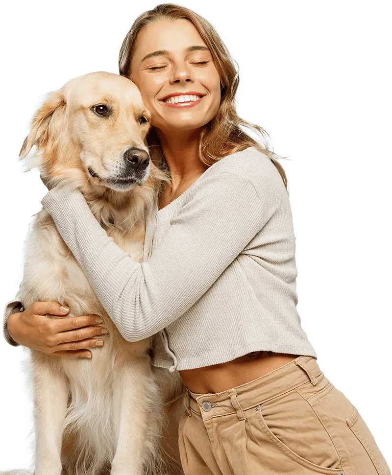 Une jeune femme et un labrador